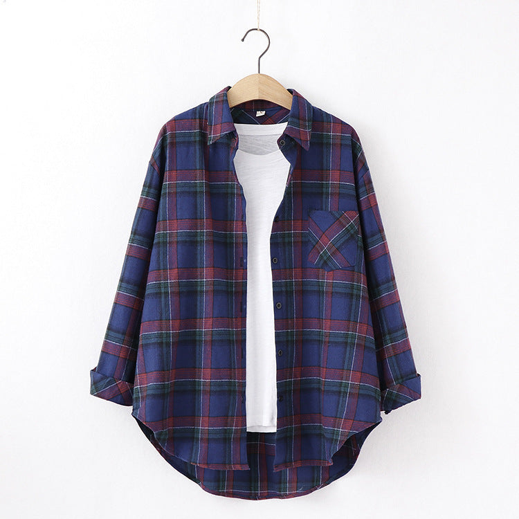 Plaid Women Flannel Casual Shirt