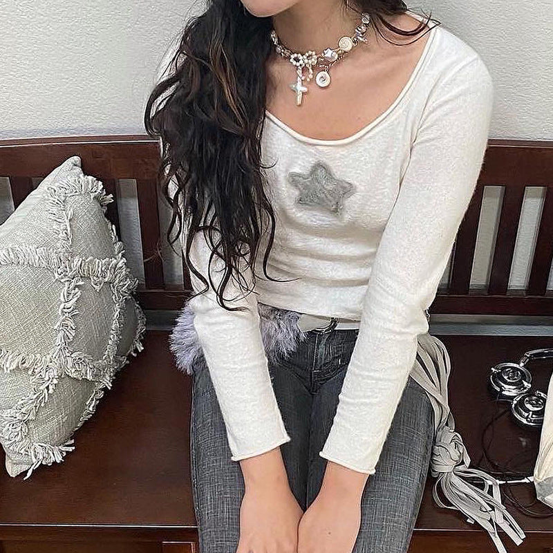 Star Crewneck Long Sleeve T-shirt