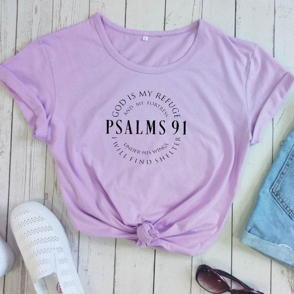 God Is My Refuge Psalms 91 T Shirt