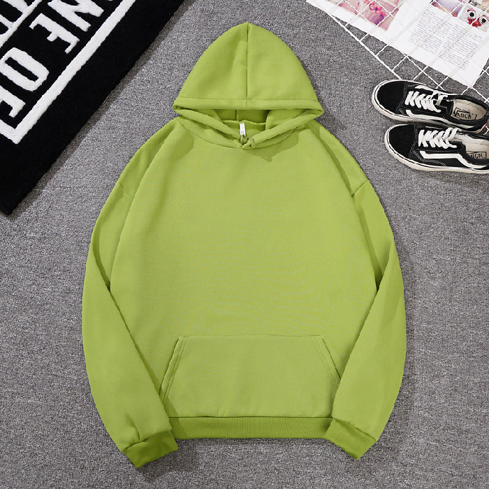 Girls Solid Color Hoodie Sweater