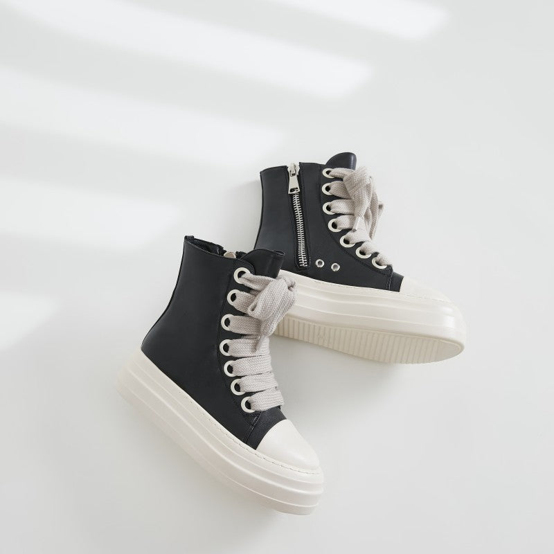 Unisex High-Top Thick-Lace Shoes