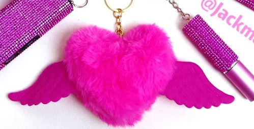 Love Rabbit Fur Plush Pendant Keychain