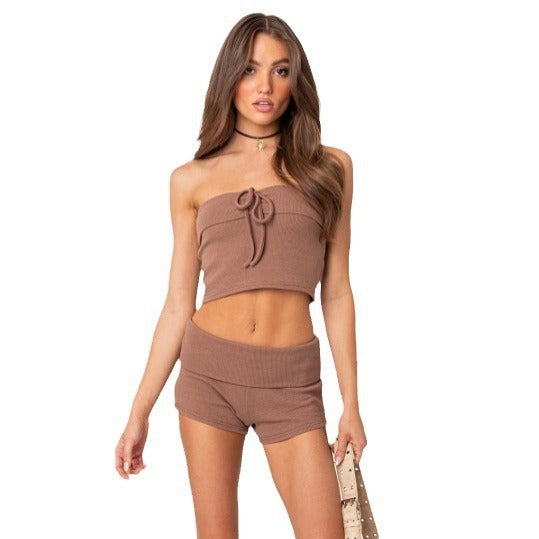 Camisole American Super Short Shorts Two-piece Set