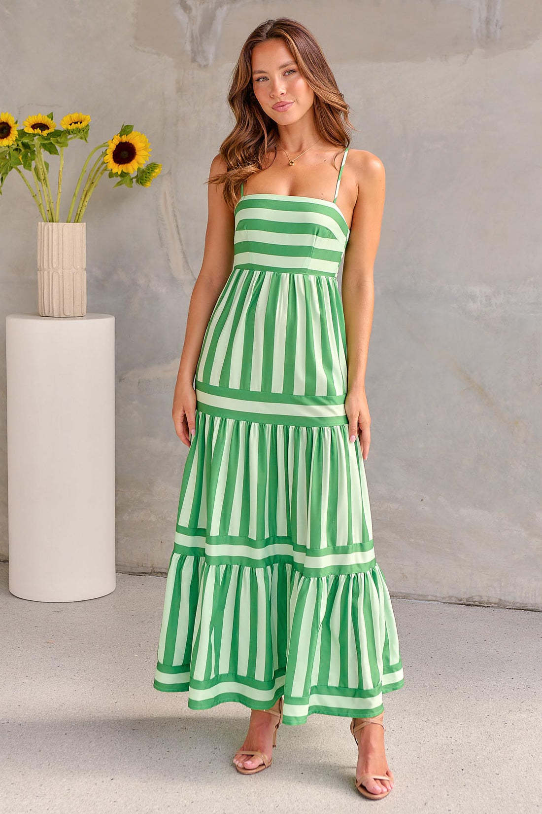 Summer Striped Printed Dress