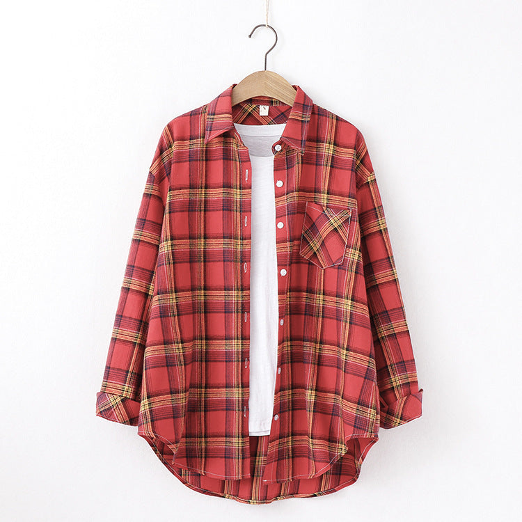 Plaid Women Flannel Casual Shirt