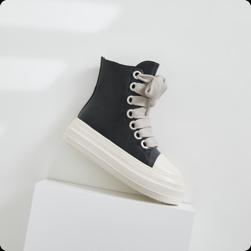 Unisex High-Top Thick-Lace Shoes