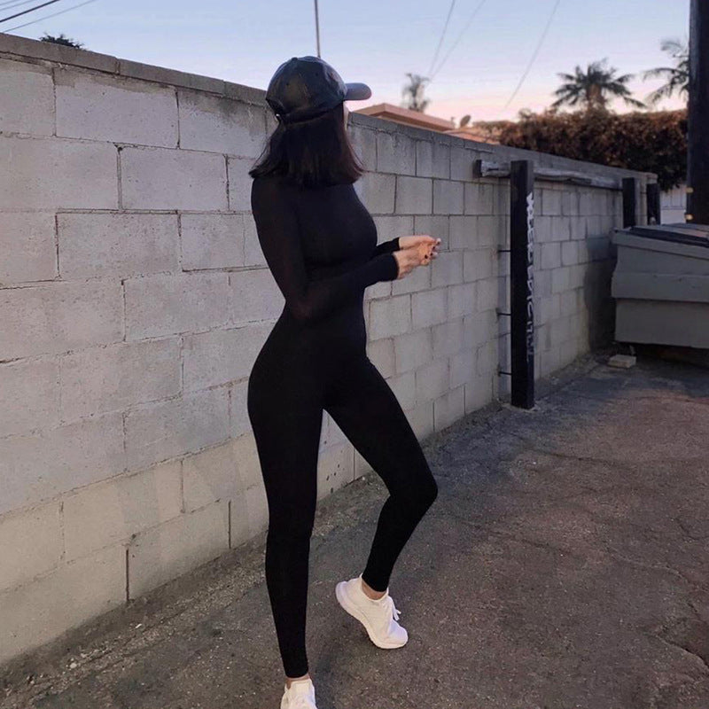 High waist hip-lift sports jumpsuit