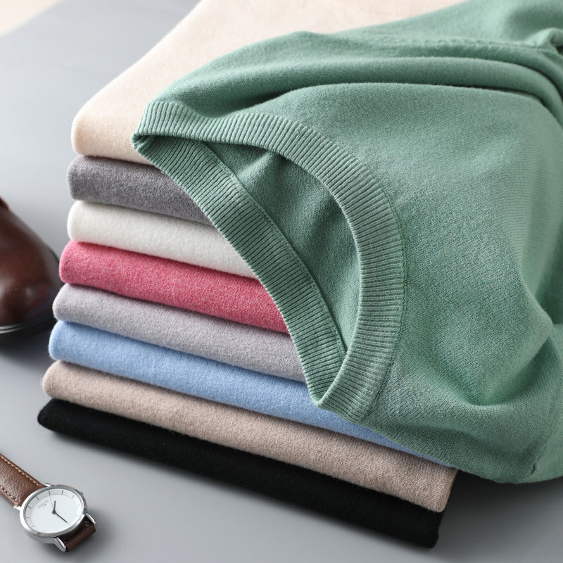 Round Neck Thin Casual T-shirt Knitwear