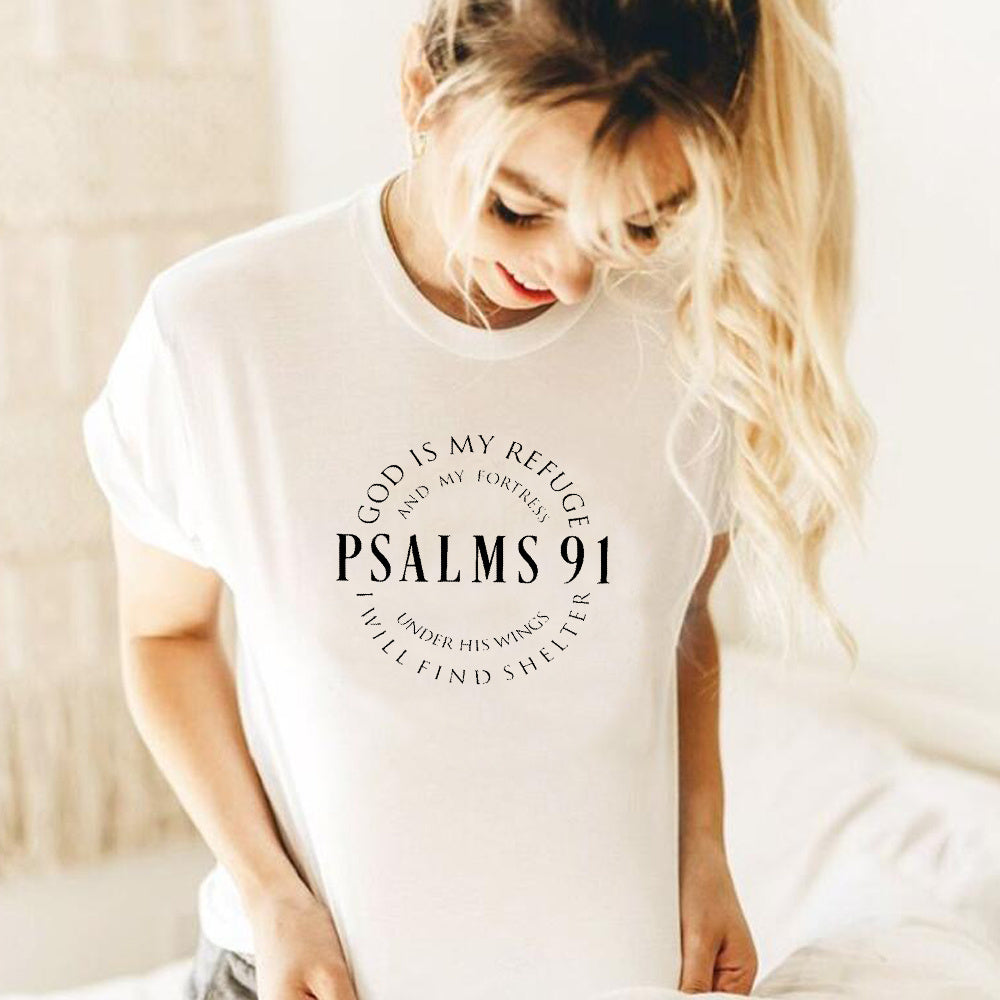 God Is My Refuge Psalms 91 T Shirt