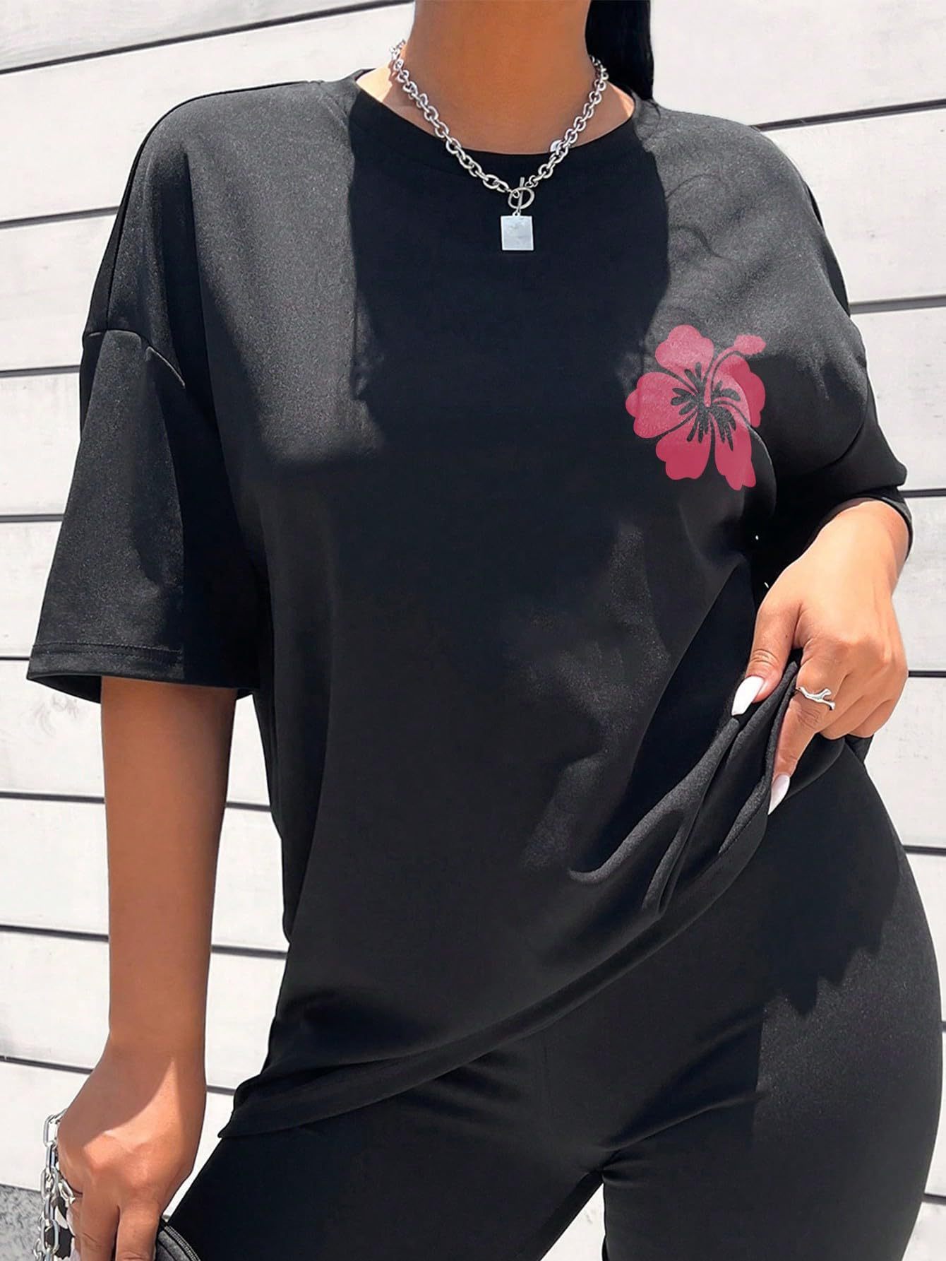 Trendy Loose Women's Short Sleeve