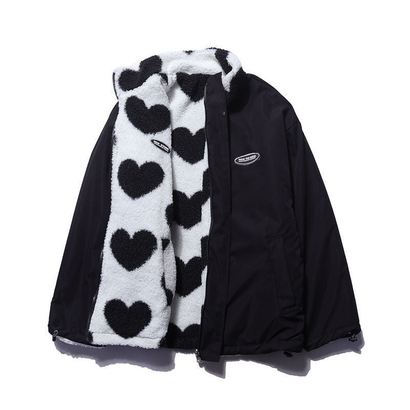 Autumn And Winter Love Lamb Plush Coat Men And Women