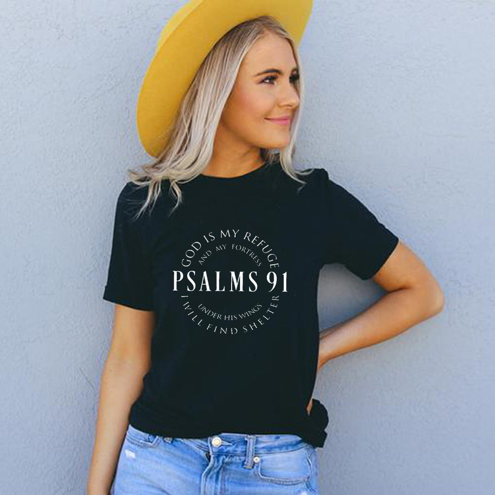 God Is My Refuge Psalms 91 T Shirt