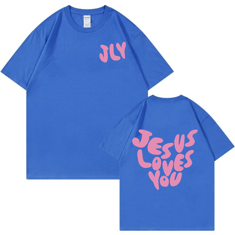 Letter Printing Personalized Design Short Sleeve Women