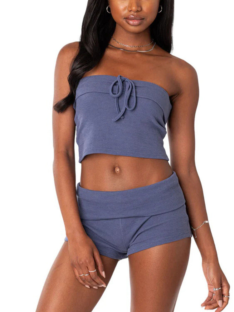 Camisole American Super Short Shorts Two-piece Set