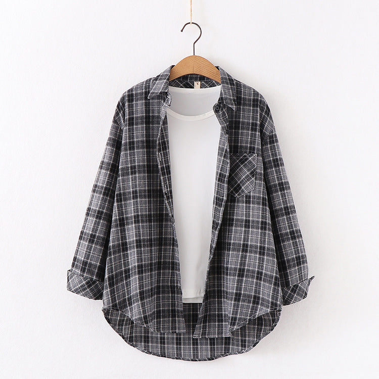 Plaid Women Flannel Casual Shirt