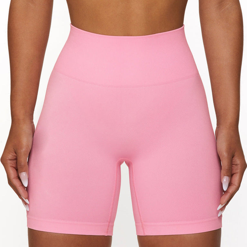 Seamless Solid Color Knitted High Elastic Sports Yoga Wear