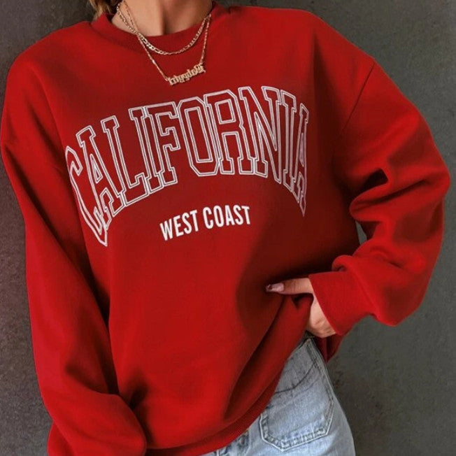 Women's "California" Print Sweatshirt