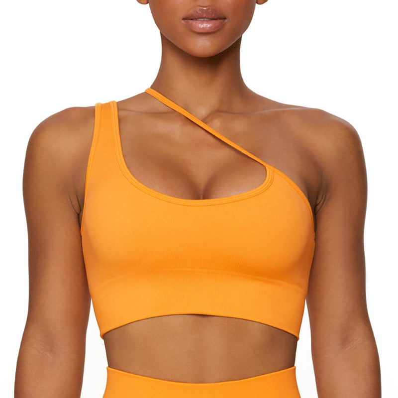 Seamless Solid Color Knitted High Elastic Sports Yoga Wear