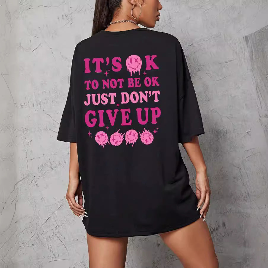 Trendy Loose Women's Short Sleeve
