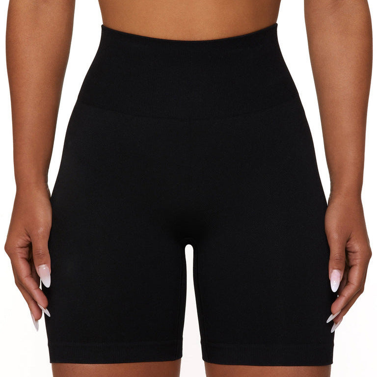Seamless Solid Color Knitted High Elastic Sports Yoga Wear