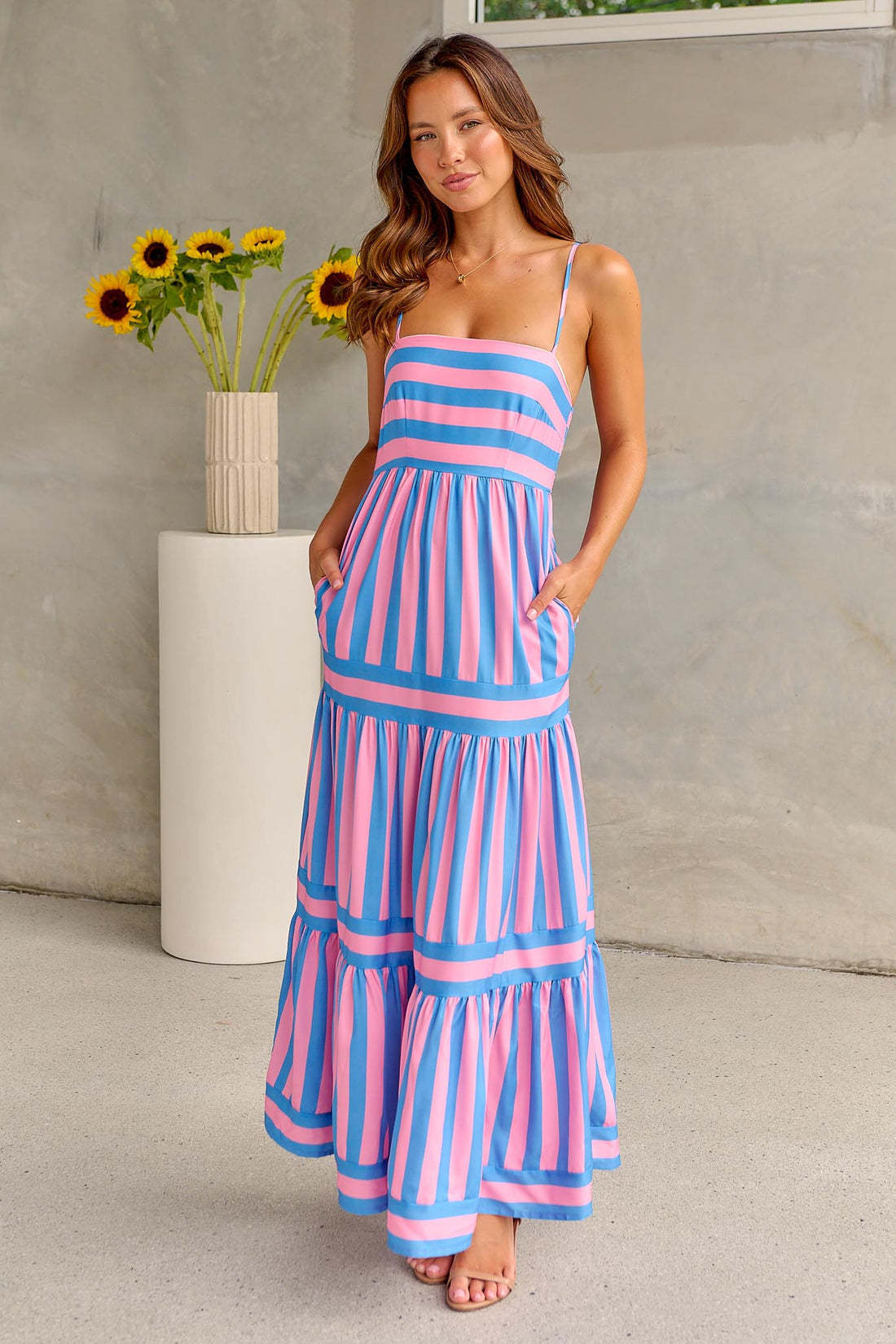 Summer Striped Printed Dress