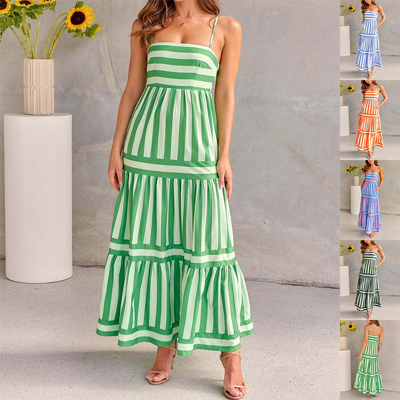 Summer Striped Printed Dress