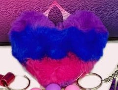 Love Rabbit Fur Plush Pendant Keychain