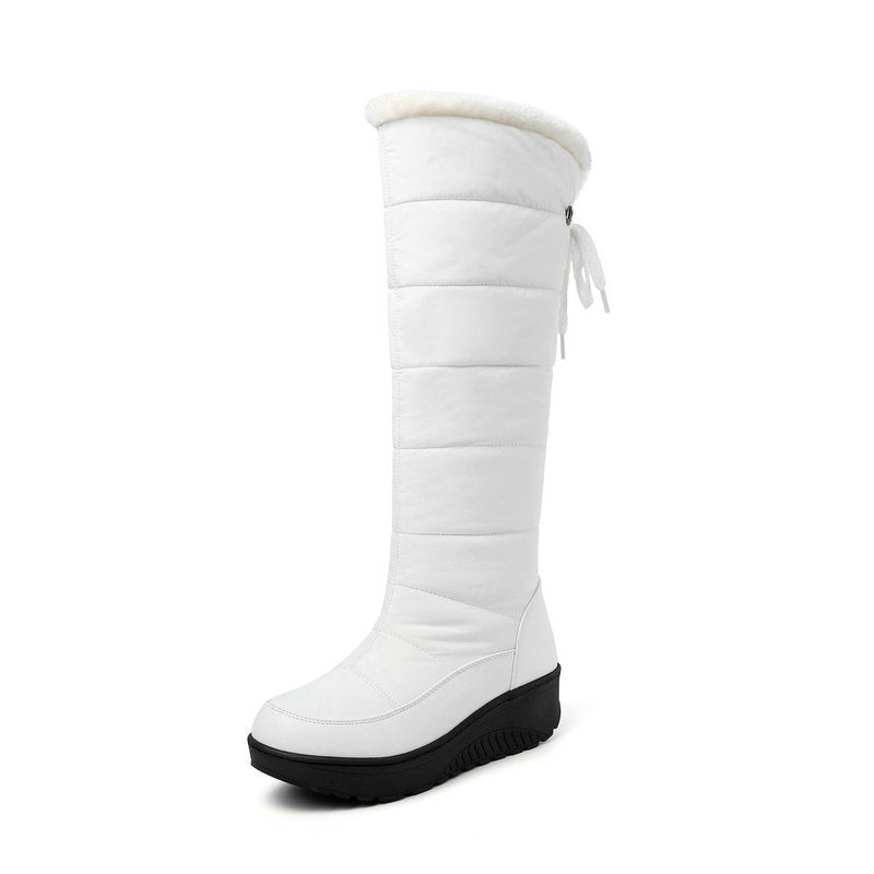 Women's Mid-calf Comfortable Platform Waterproof Down Cotton Snow Boots