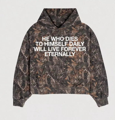 Unisex "Eternal Life" Camouflage Hoodie