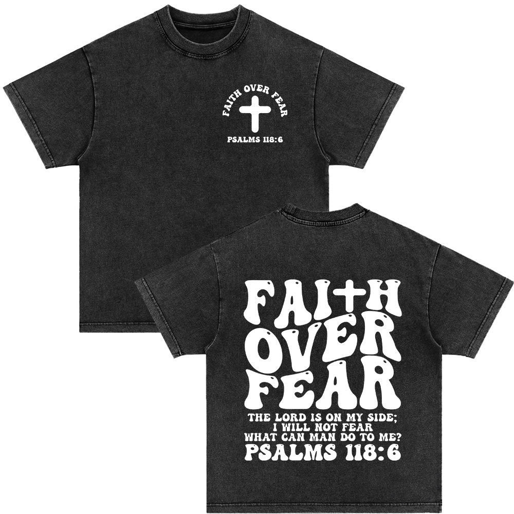Retro Christ print Short-sleeved Shirt