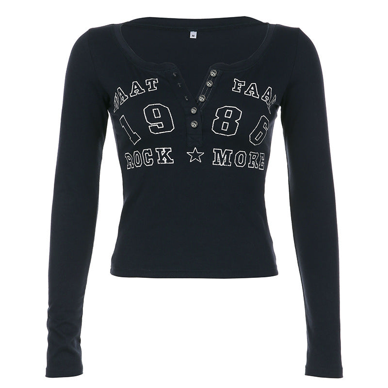 American-style Slim Fit Long-sleeved Shirt