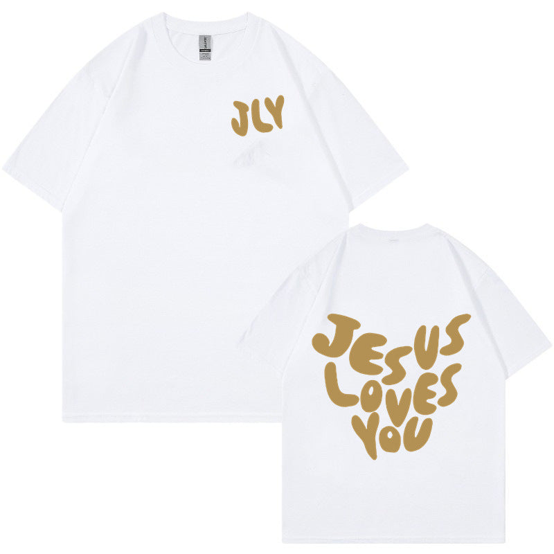 Letter Printing Personalized Design Short Sleeve Women