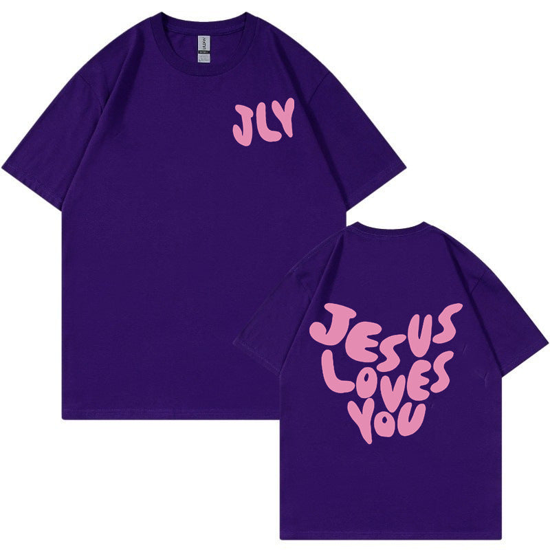 Letter Printing Personalized Design Short Sleeve Women