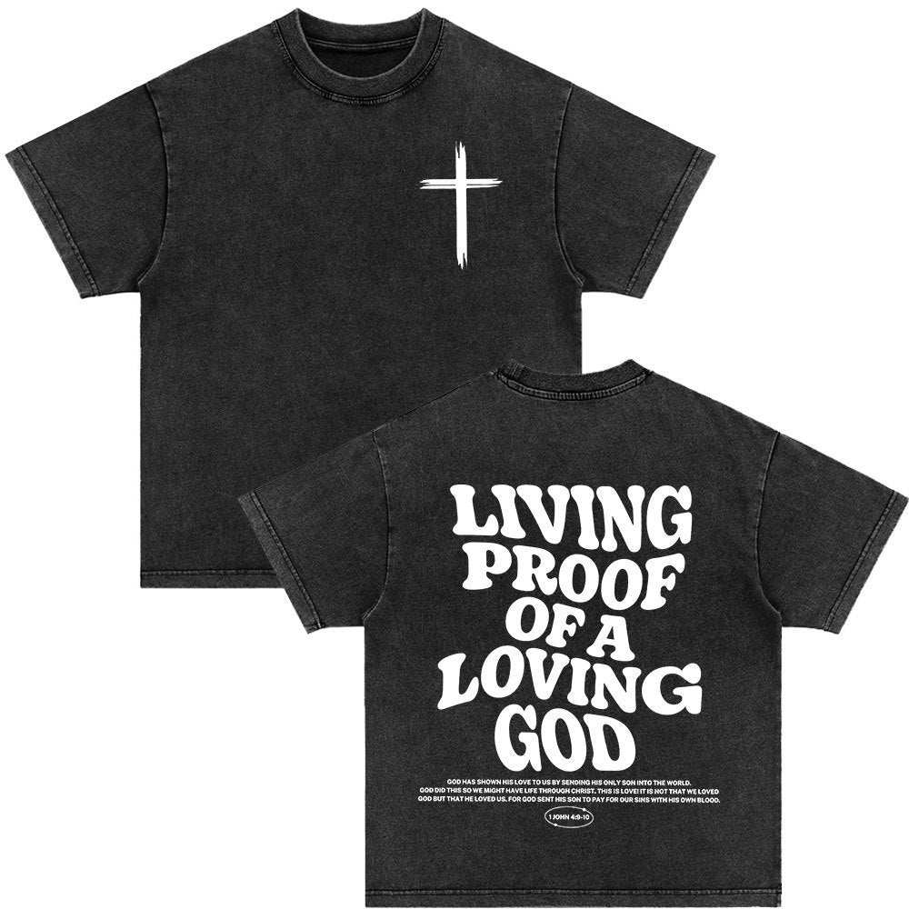 Retro Christ print Short-sleeved Shirt