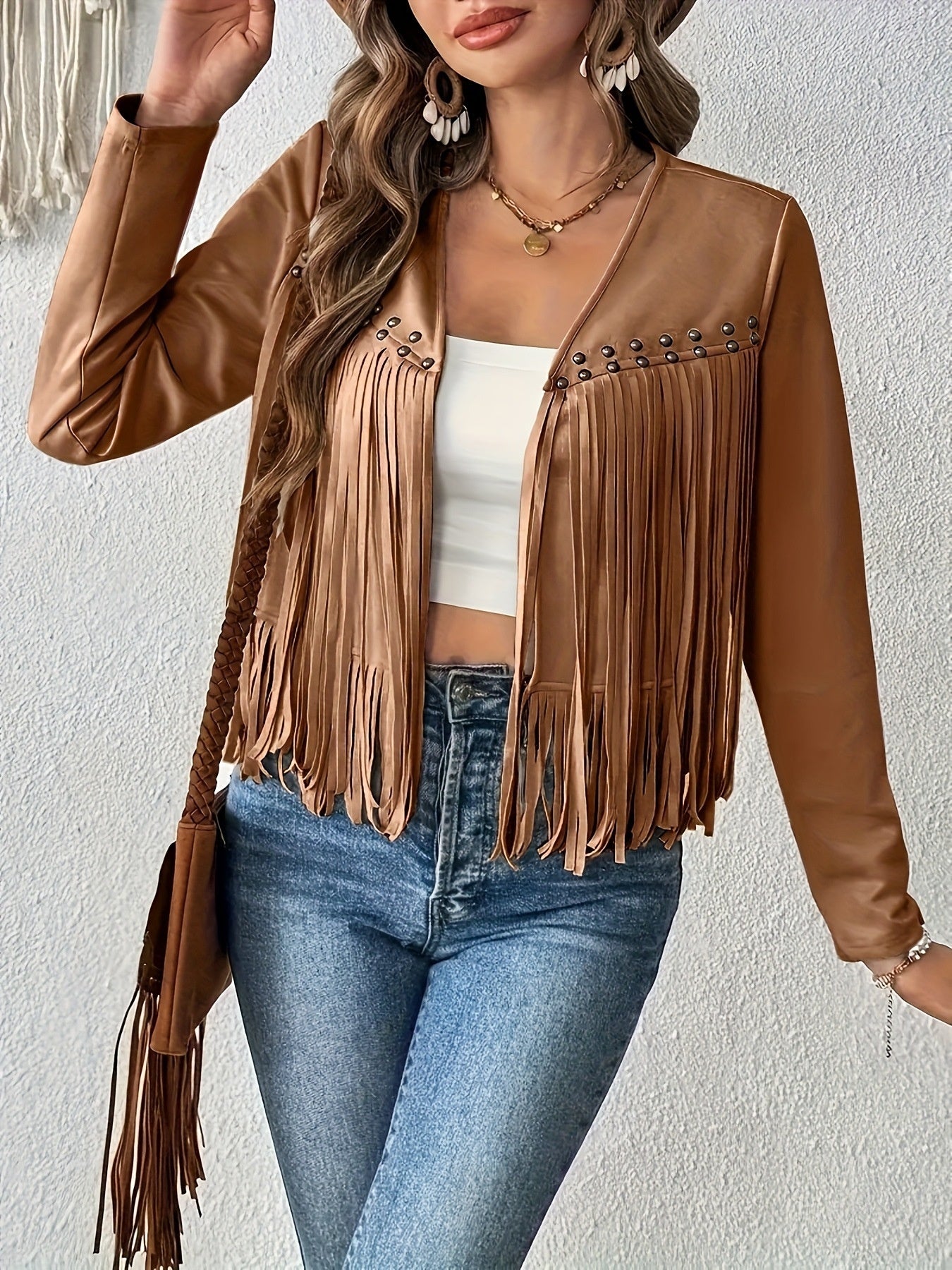 Women's Short Long-sleeved Cardigan Jacket no Buckle