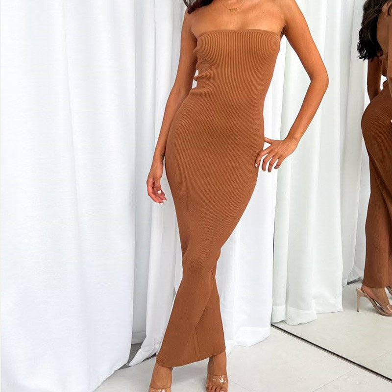 Tight Sleeveless High Elastic Sunken Dress