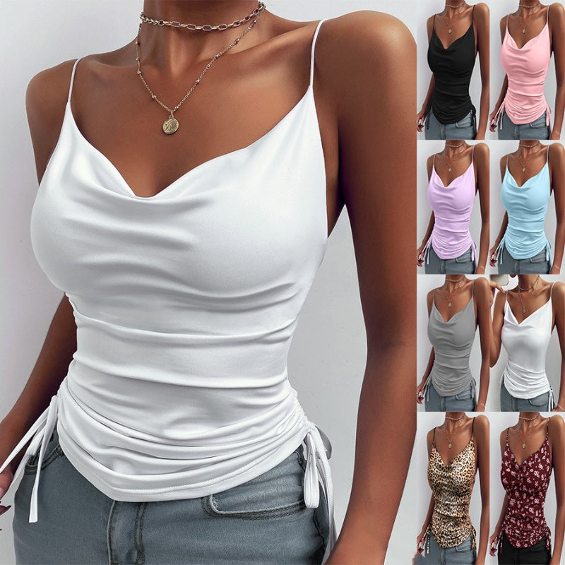 V-neck Camisole Shirts Women Summer Clothes