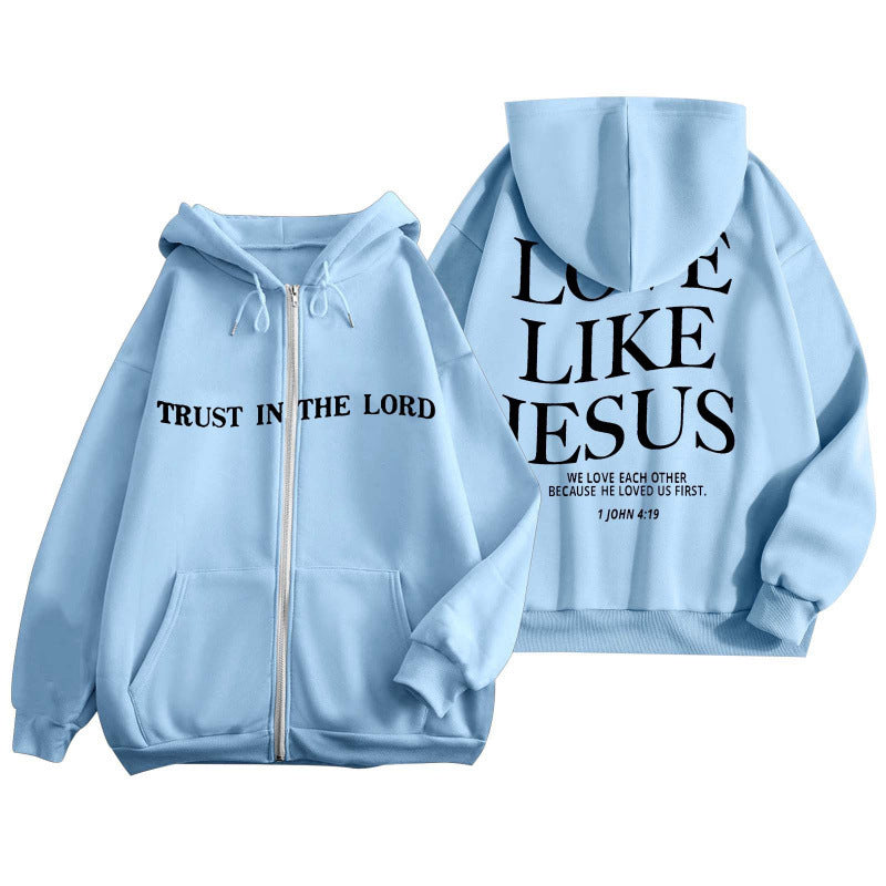 Unisex "Love Like Jesus" Printed Jacket