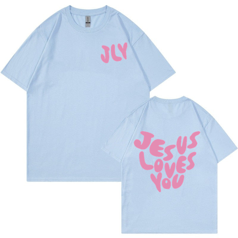 Letter Printing Personalized Design Short Sleeve Women