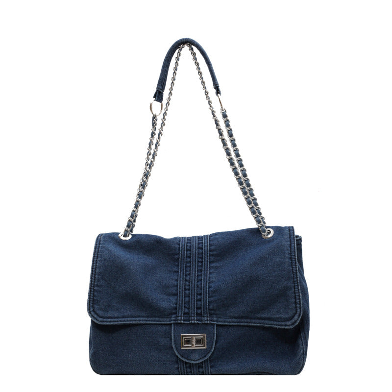 Large Denim Tote Bag