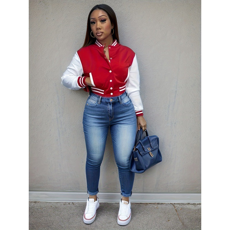 Women's Baseball Uniform Sports Coat Jacket