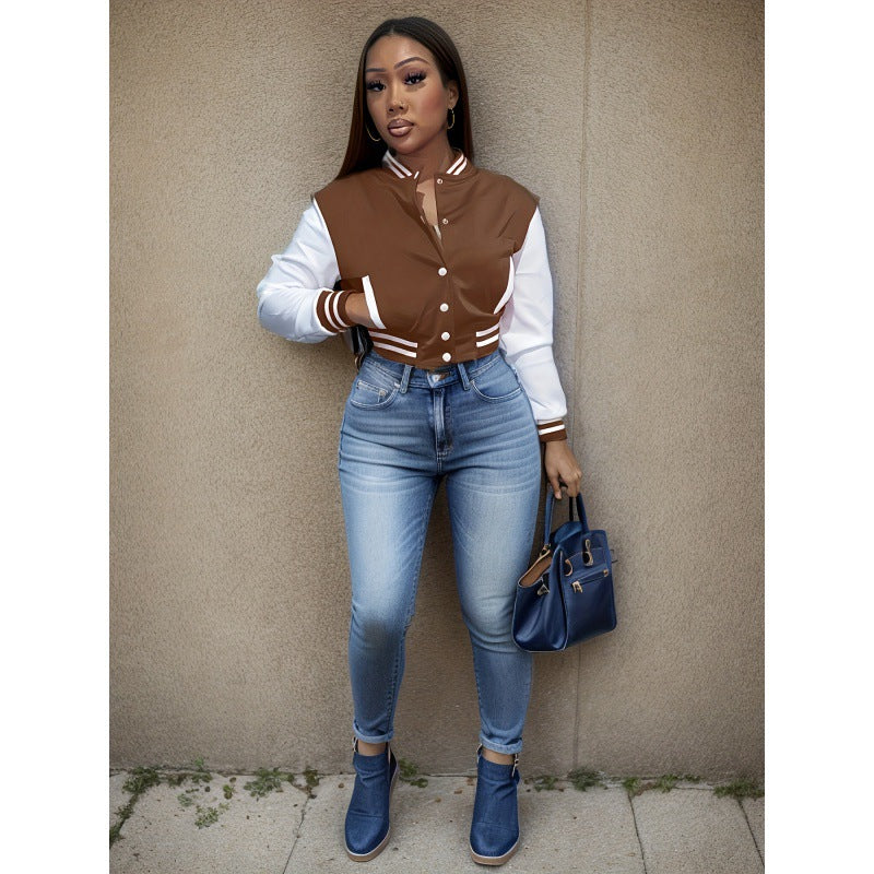 Women's Baseball Uniform Sports Coat Jacket
