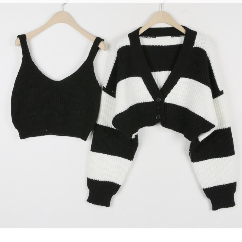 Women's Clothing Knitted Two-piece Sweater