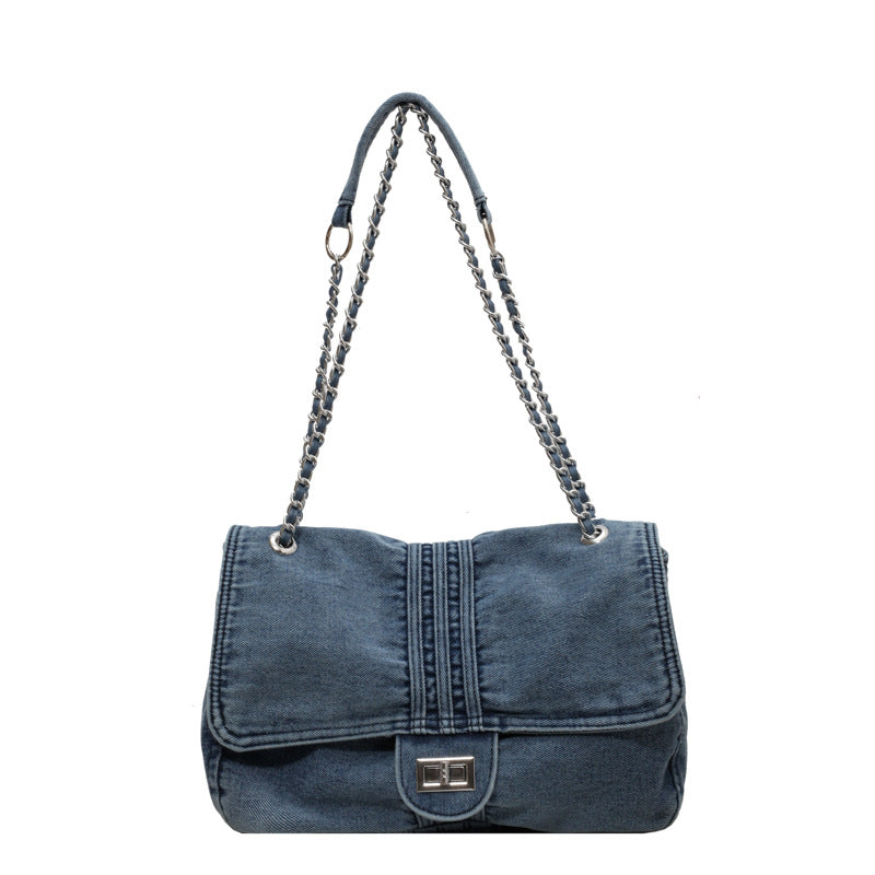 Large Denim Tote Bag