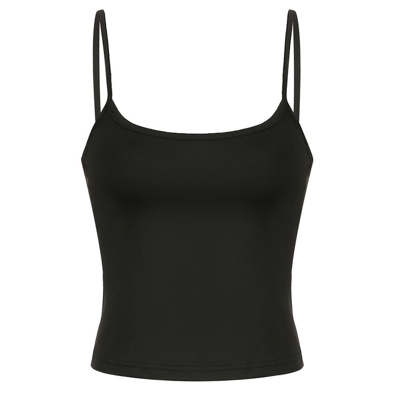 Street Style Off-shoulder Square Collar Vest
