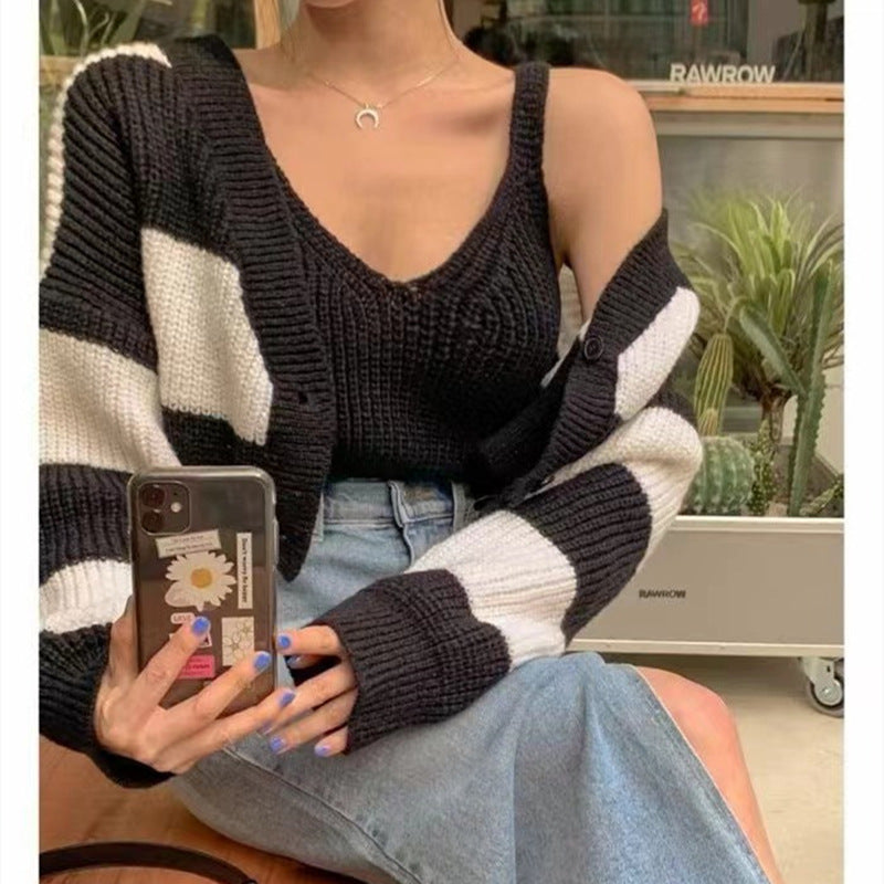 Women's Clothing Knitted Two-piece Sweater
