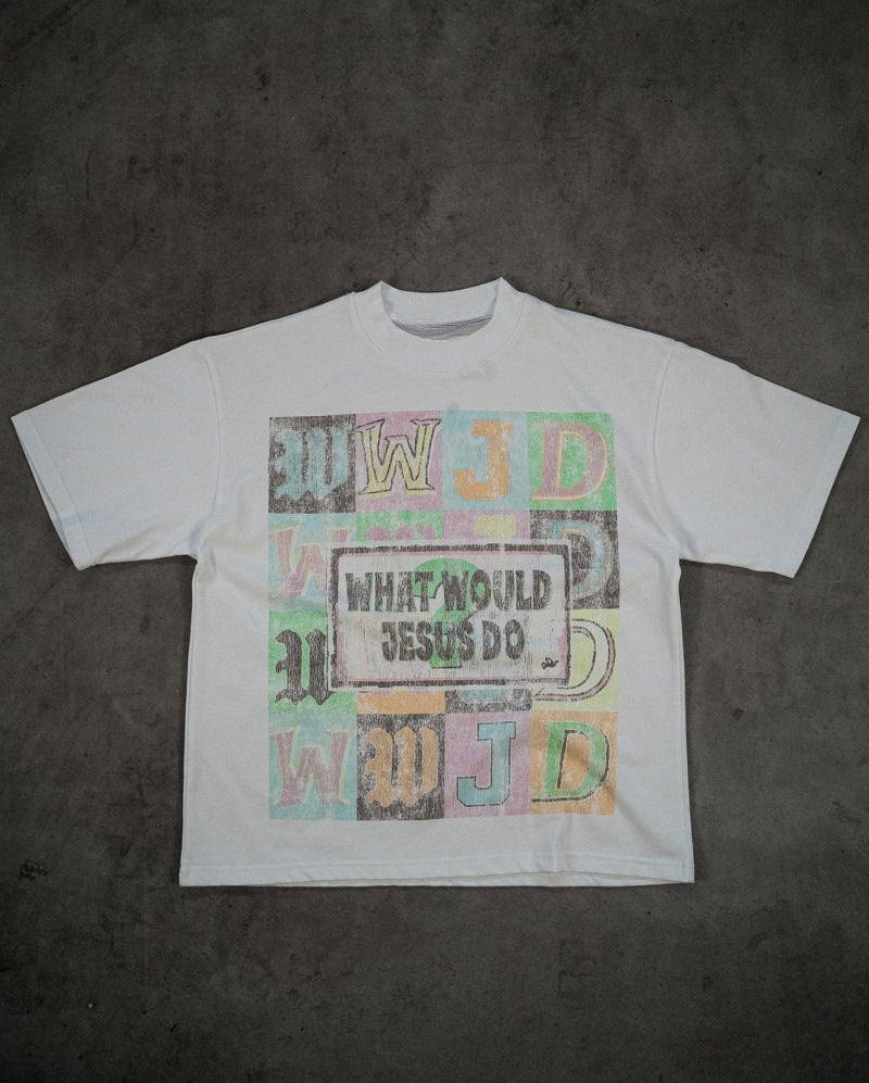 Streetwear Retro "I love Jesus" Printed shirts