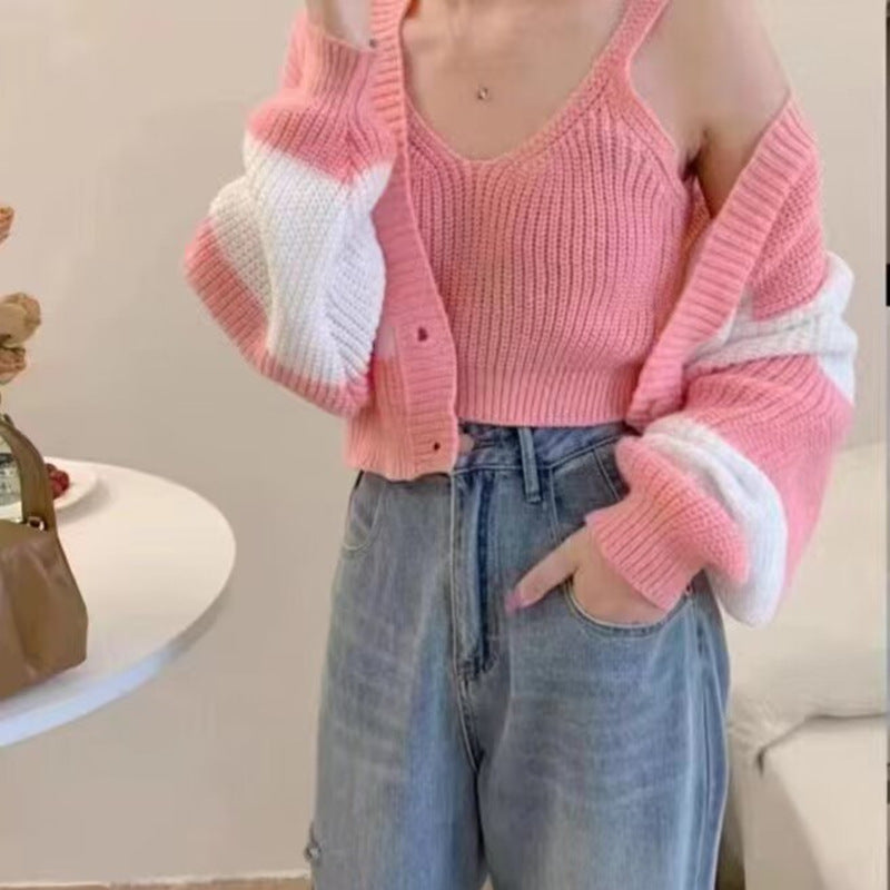 Women's Clothing Knitted Two-piece Sweater