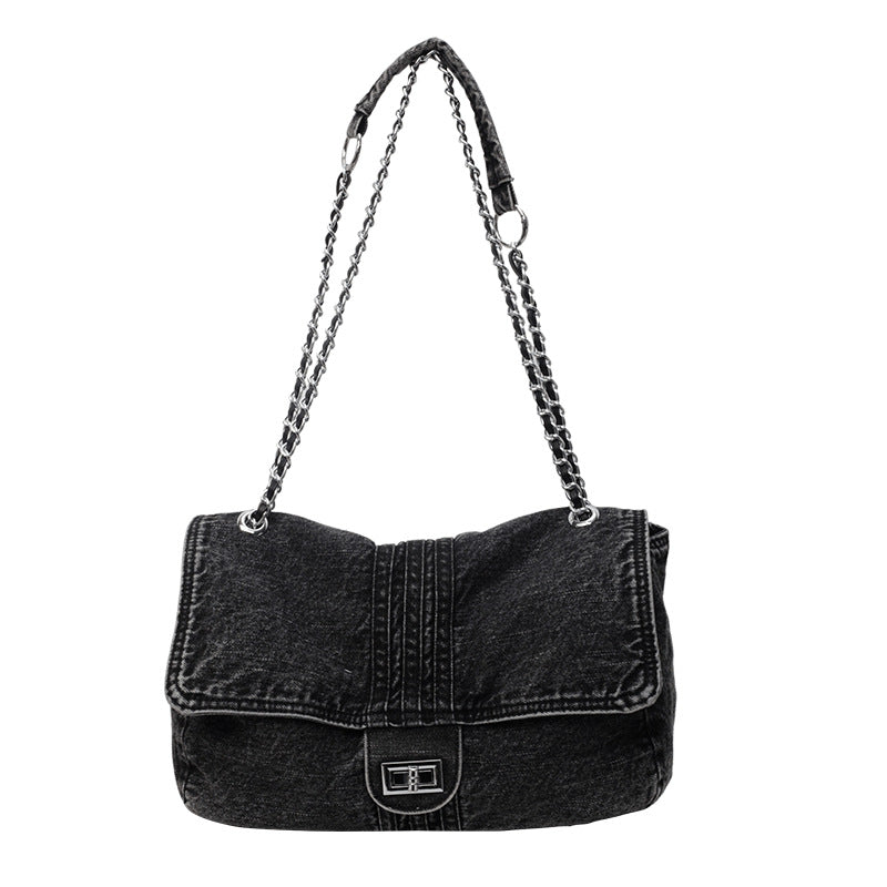 Large Denim Tote Bag