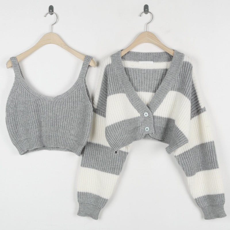 Women's Clothing Knitted Two-piece Sweater